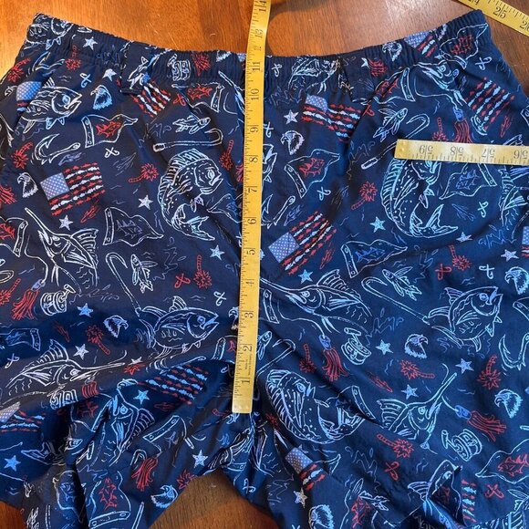 Columbia PFG Pull On Swim Trunks Mesh Liner Mens M Patriotic Performance Navy - Picture 13 of 14